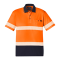ZH535 Syzmik Men's Hi-Vis Segmented S/S Work Polo with Tape