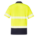 ZH535* Syzmik Men's Hi-Vis Segmented S/S Work Polo with Tape