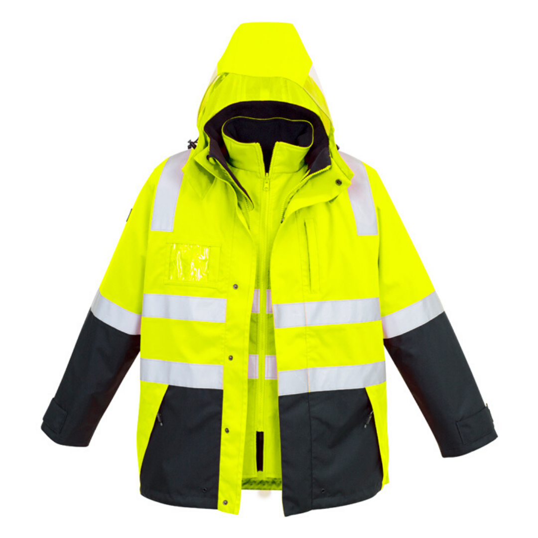 ZJ532* Syzmik Men's Hi Vis 4 in 1 Waterproof Jacket