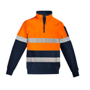 ZT567* Syzmik Men's Hi Vis 1/4 Zip Pullover with Hood - Taped