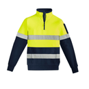 ZT567* Syzmik Men's Hi Vis 1/4 Zip Pullover with Hood - Taped