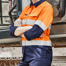 ZW720* Syzmik Womens Rugged Cooling Taped Hi Vis Spliced Work Shirt