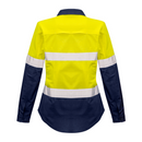 ZW720* Syzmik Womens Rugged Cooling Taped Hi Vis Spliced Work Shirt