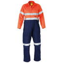 Bisley Men's Hi Vis 2 Toned Light Weight Overalls with Tape BC6719TW