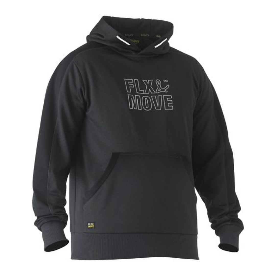 Bisley Mens FLX & Move Pullover Hoodie with Print Get Real Workwear
