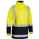 Bisley Men's Taped 2 Tone Hi Vis Rain Shell Jacket BJ6966T*
