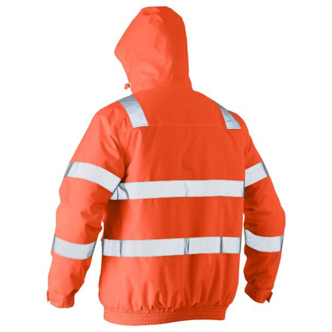 Bisley BJ6770T*  Men's/Unisex Taped Hi Vis Wet Weather Bomber Jacket