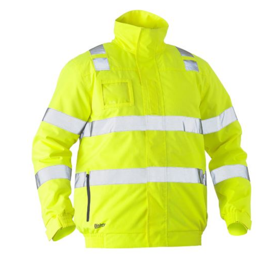 Bisley BJ6770T*  Men's/Unisex Taped Hi Vis Wet Weather Bomber Jacket