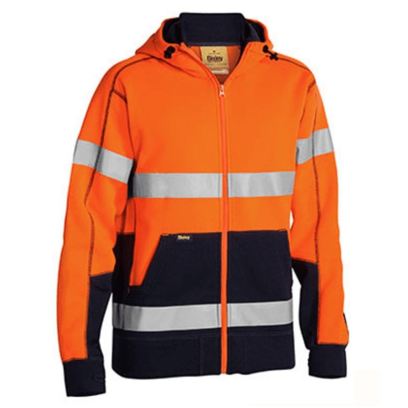 Bisley Men's Taped Hi Vis Fleece Hoodie BK6819T