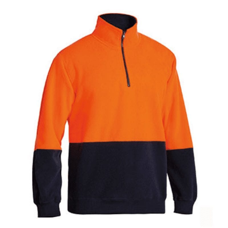 Bisley Men's Hi Vis Polar Fleece Zip Pullover BK6889*