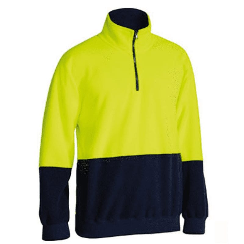 Bisley Men's Hi Vis Polar Fleece Zip Pullover BK6889*