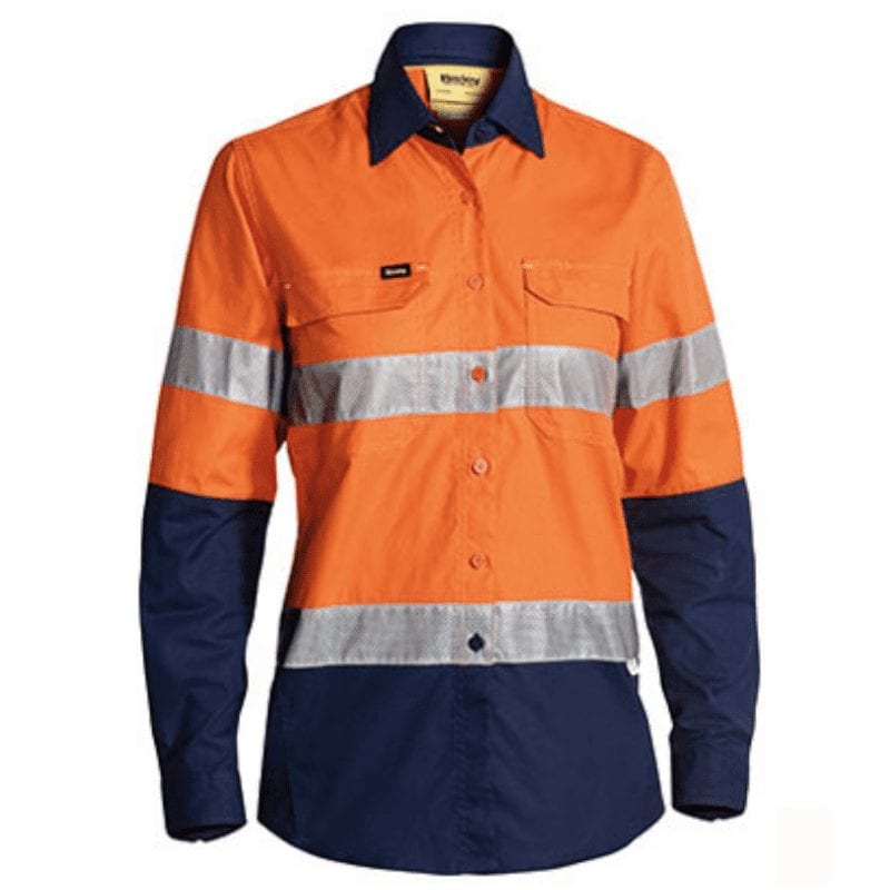 Bisley Women's X Airflow Taped Hi Vis Ripstop Shirt BL6415T