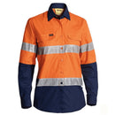 Bisley Women's X Airflow Taped Hi Vis Ripstop Shirt BL6415T