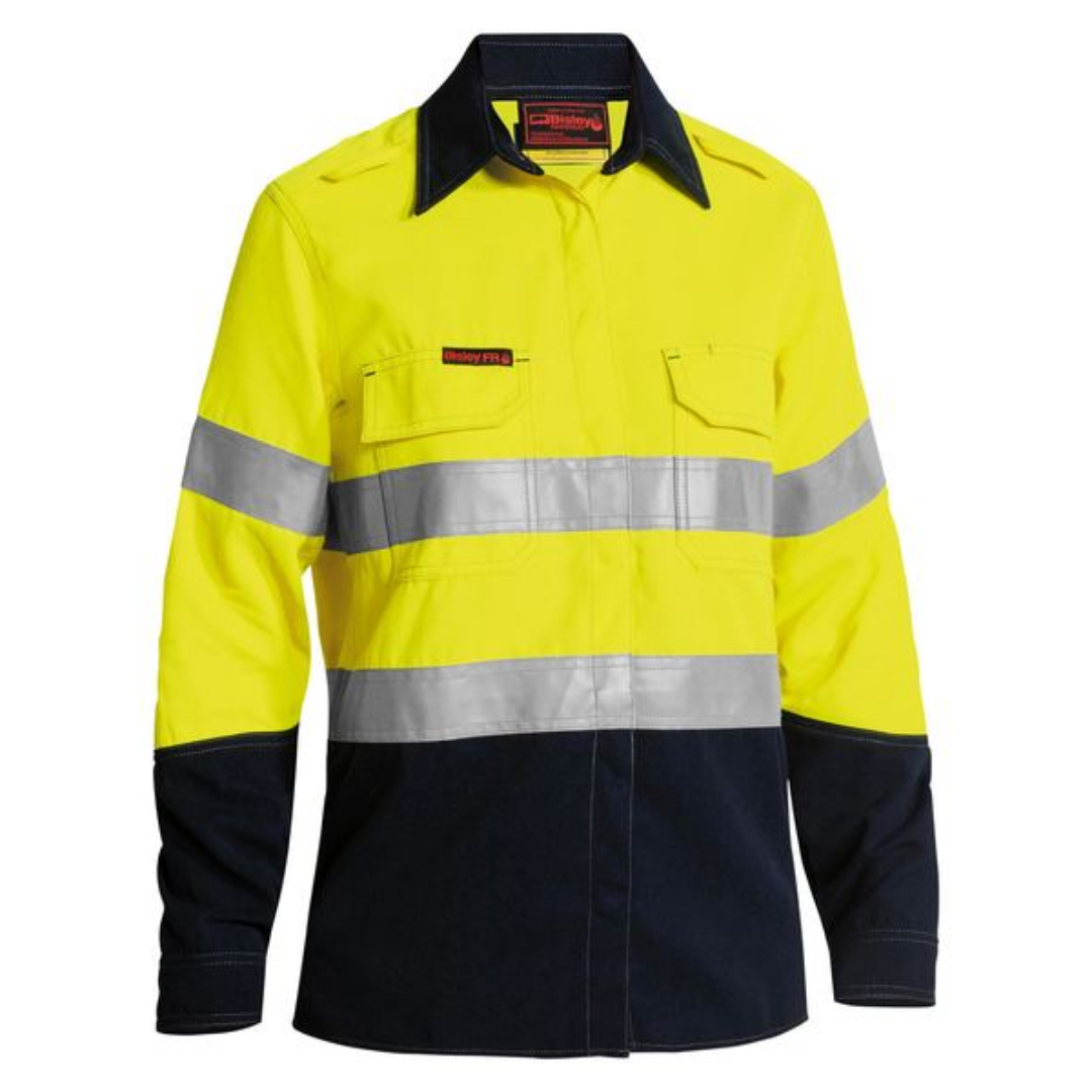 Bisley Women's Tencate Plus 700 Taped Hi Vis FR Vented Shirt BL8082T*