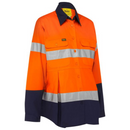 Bisley Women's Taped Hi Vis Maternity Drill Shirt BLM6456T