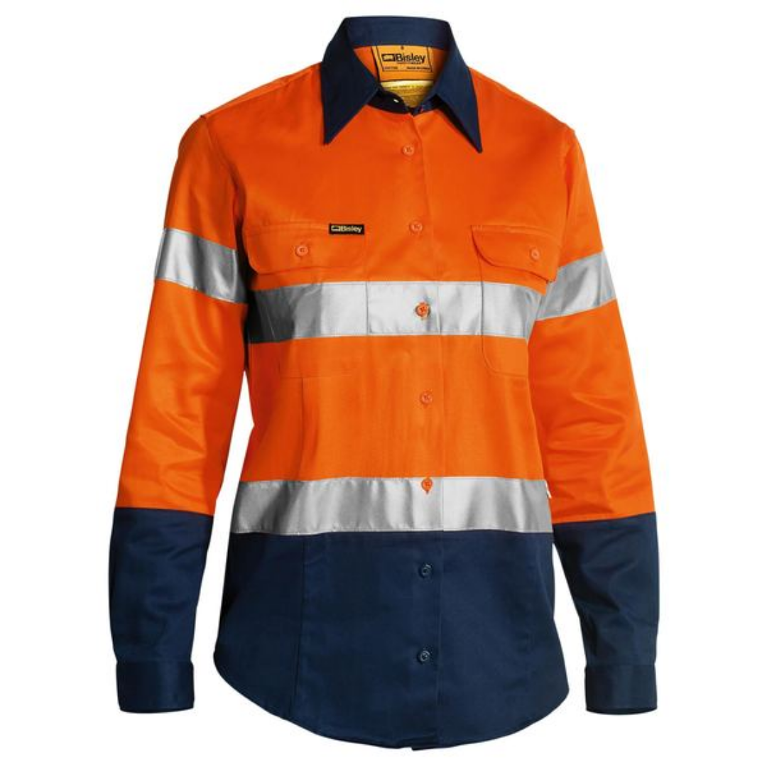 Bisley Women's Taped Hi Vis Drill Shirt BLT6456*