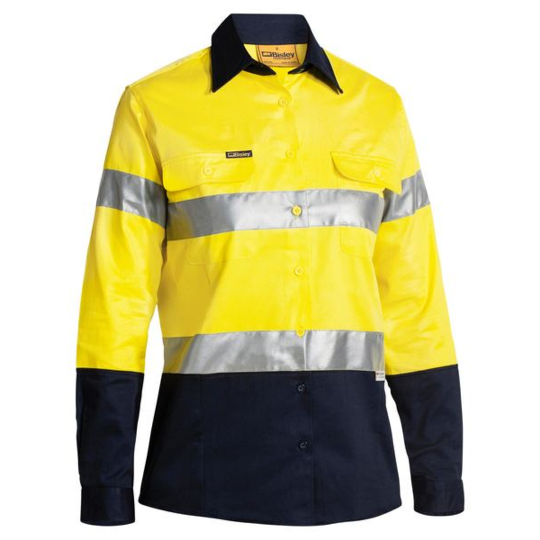 Bisley Women's Taped Hi Vis Drill Shirt BLT6456*