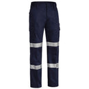 Bisley Men's Cotton Drill Cargo pant with 2 reflective strips BPC6003T*