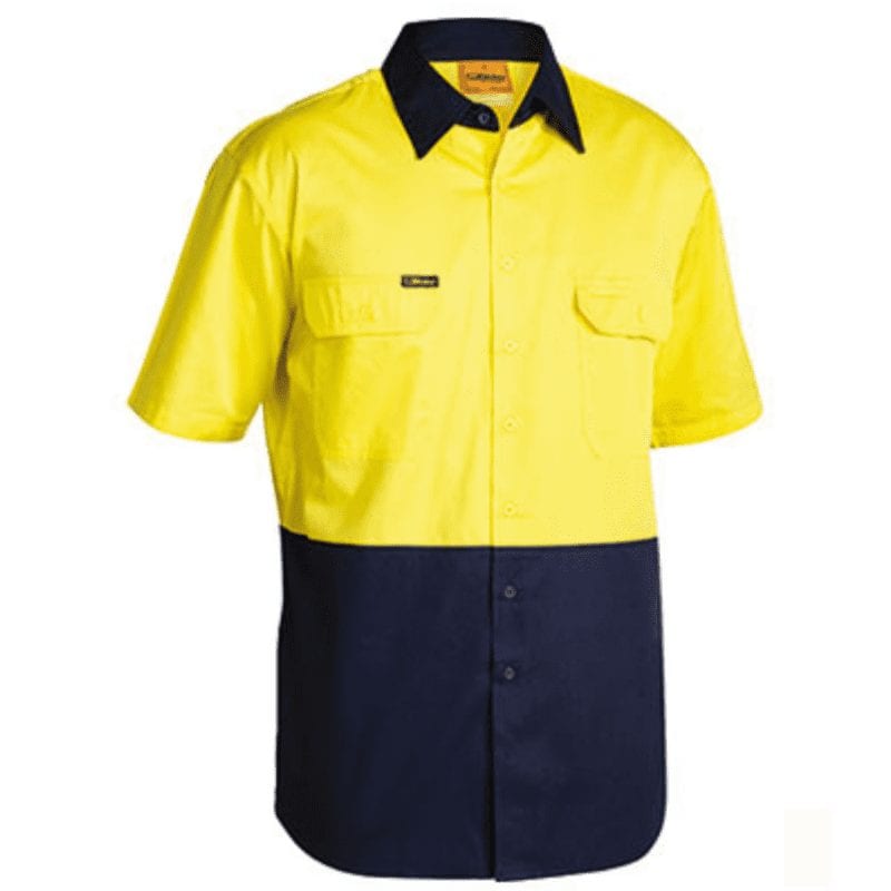 Bisley Men's Hi-Vis Cool Lightweight Drill Shirt BS1895