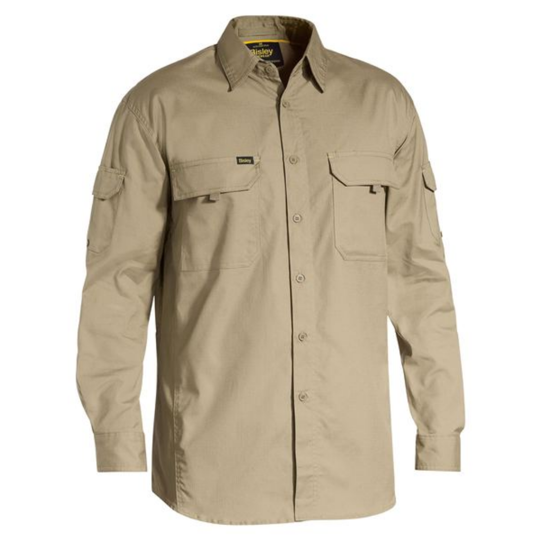 Bisley Men's X-Airflow Rip Stop Shirt L/Sleeve BS6414