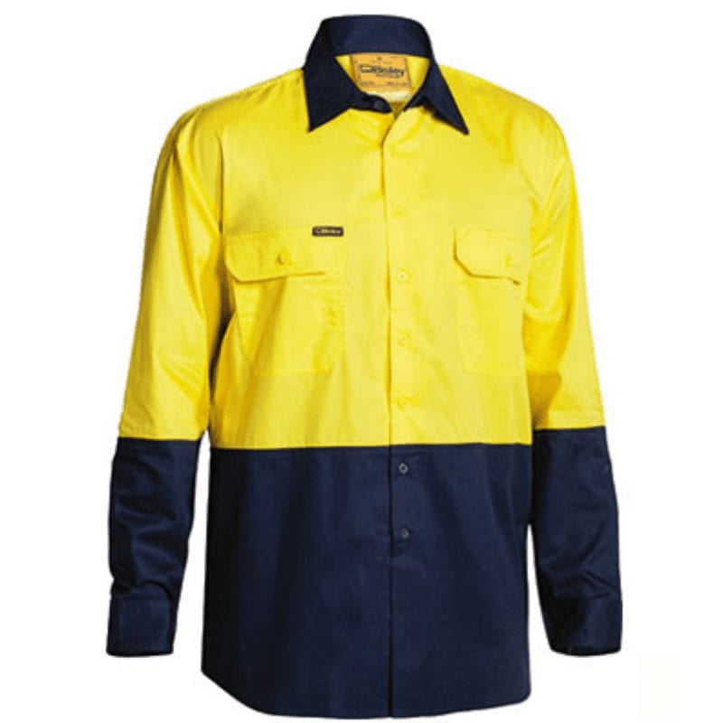 Bisley Men's Hi Vis Cool Lightweight Drill Shirt BS6895