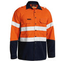 Bisley Mens Tencate Plus Taped 2 Tone Hi Vis FR Vented Shirt BS8082T*