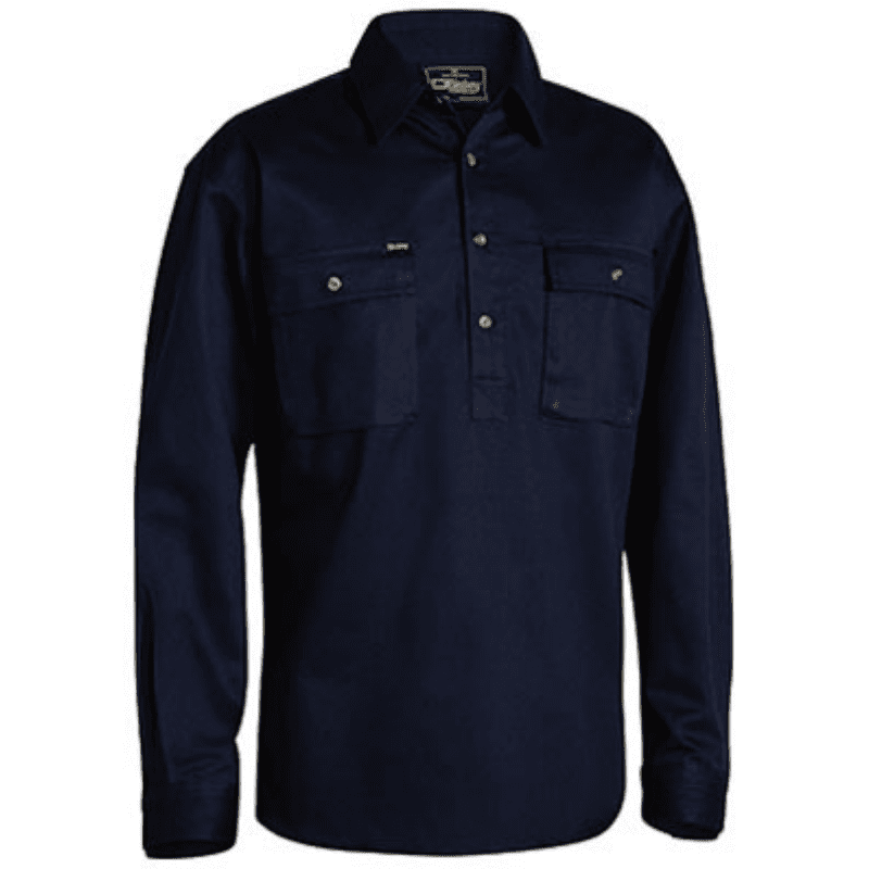 Bisley BSC6433 Men's Closed Front Cotton Drill Shirt