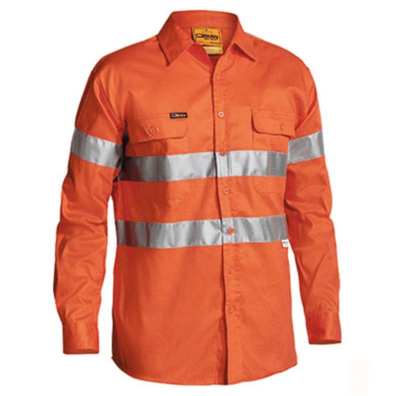 Bisley Mens Taped Hi Vis Drill Shirt BT6482