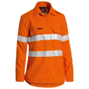 Bisley Women's Tencate Plus 580 Taped Hi-Vis Lightweight FR Shirt BL8097T*
