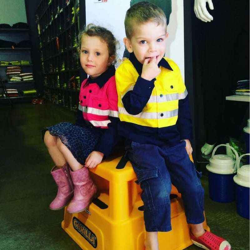 Kids Drill Shirts with Reflective Tape RM4050R