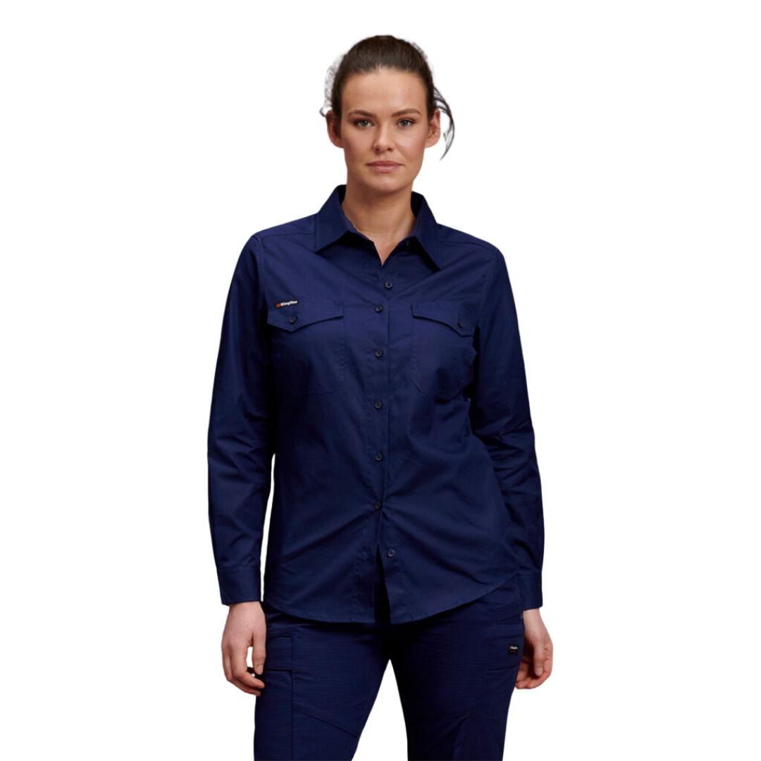 K69880* King Gee Ladies Workcool 2 Shirt Long Sleeve