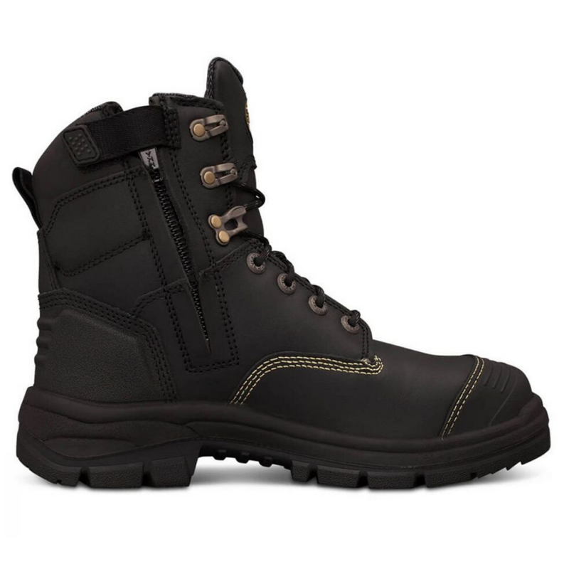O55345Z   Oliver Men's Zip Sided Safety Boots- Black