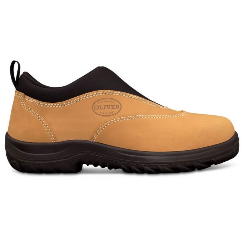 O34615  Oliver Slip on Safety Sports Shoe -Wheat