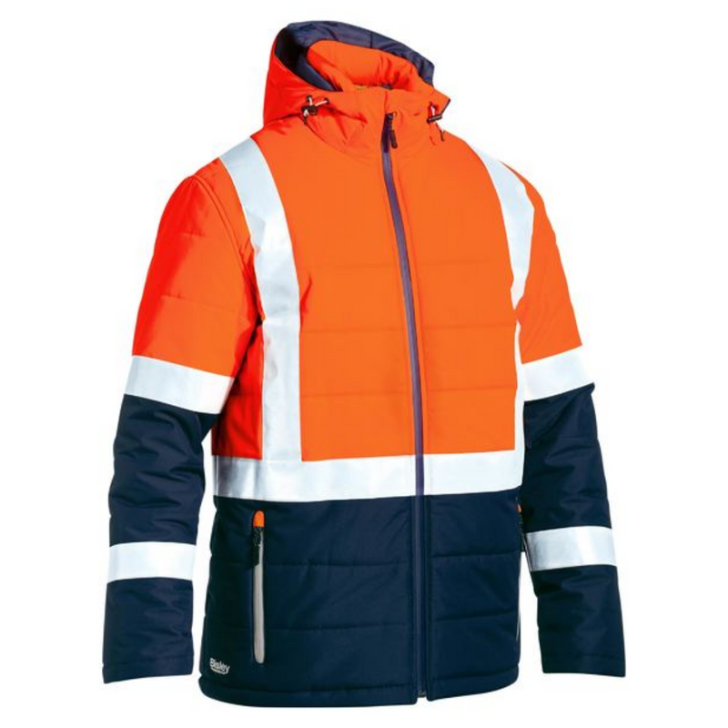 BISLEY PUFFER ORANGE NAVY WITH REFLECTIVE TAPE
