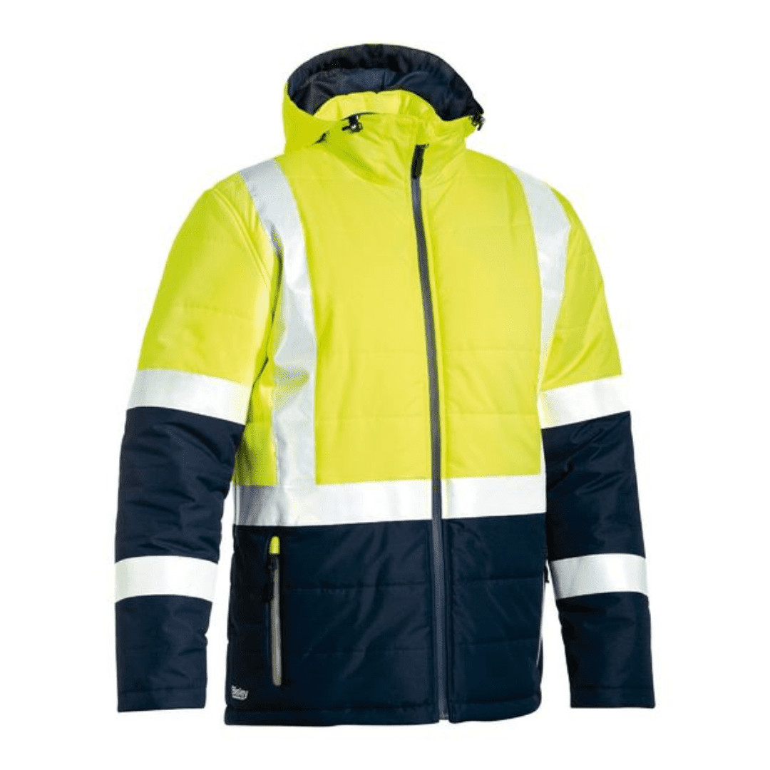 BISLEY PUFFER YELLOW NAVY WITH REFLECTIVE TAPE