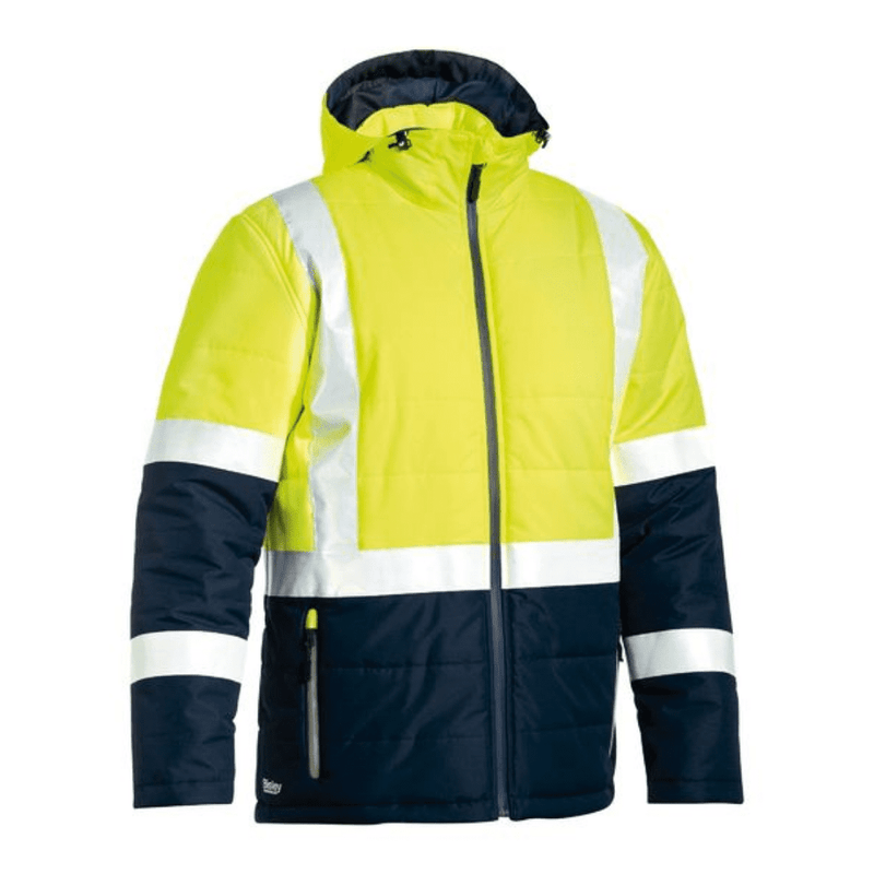 BISLEY PUFFER YELLOW NAVY WITH REFLECTIVE TAPE