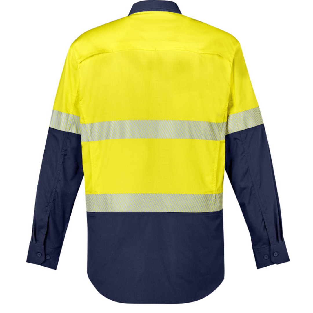 ZW229* Men's Rugged Cooling Hi Vis Segmented Tape L/S Shirt